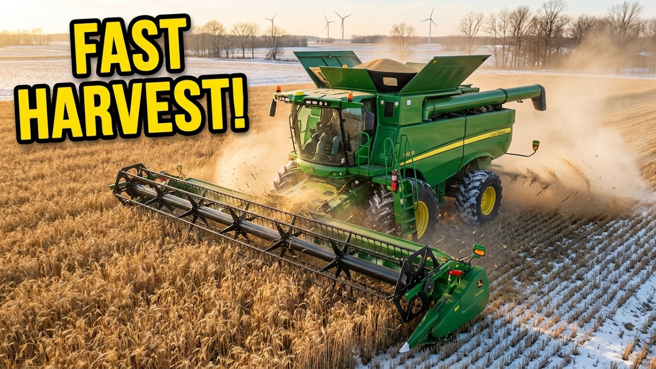 FS22 Bloomfield Farm Ep # 195: Speed Run Harvest Winter '253