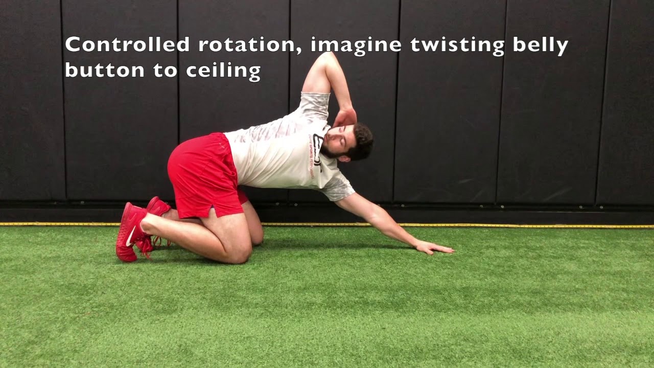 Rock Back T-Spine Rotation w Reach