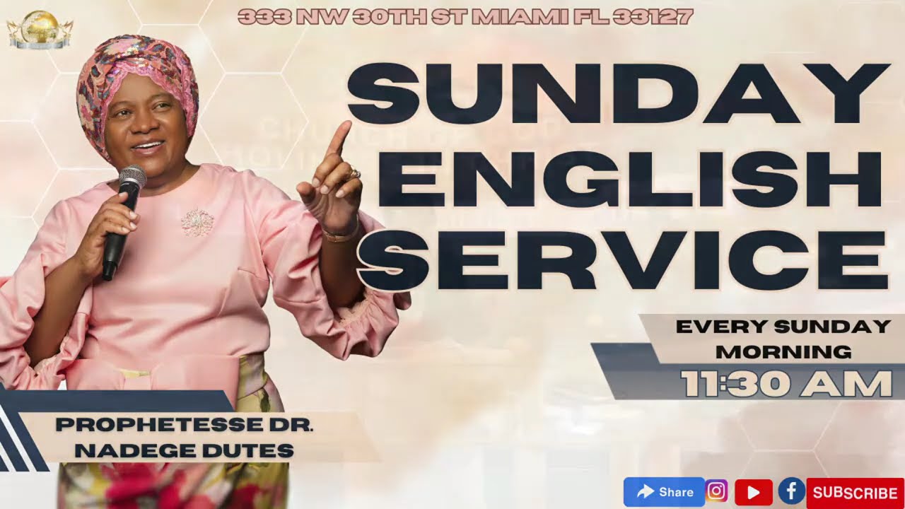 EGLISE DE DIEU SAINTETÉ EN CHRIST | Sunday Morning English Service | 11.17.24 |