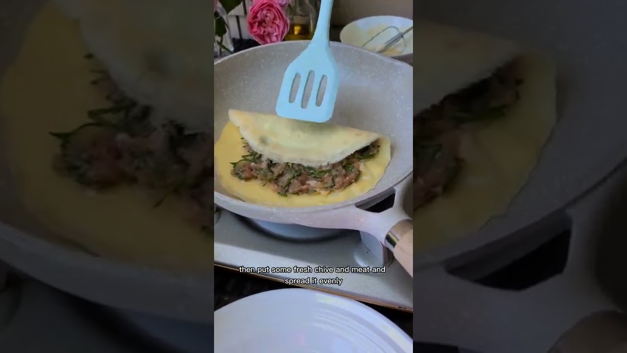 Simplest fried chive filled pocket #shorts #food #quickrecipe #simplecooking #2022