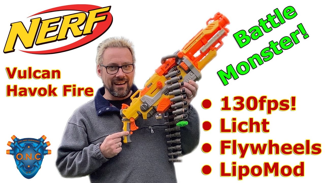 Nerf Vulcan Havok Fire Flywheel Mod - Tutorial und Modguide | DEUTSCH