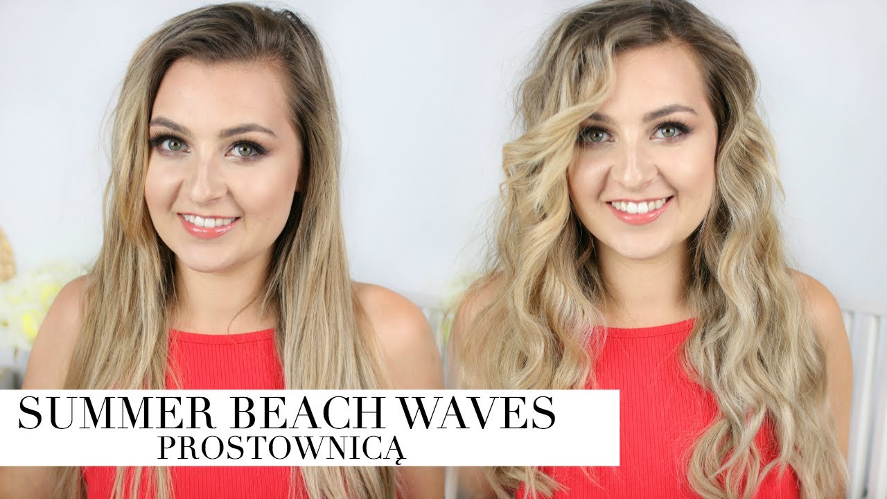 JAK KRĘCIĆ WŁOSY PROSTOWNICĄ? SUMMER BEACH WAVES | FALE PROSTOWNICĄ!| lamakeupebella