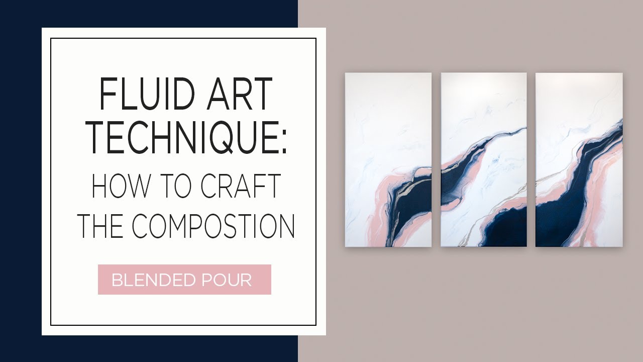 Fluid art technique | Control the composition | Triptych pour painting