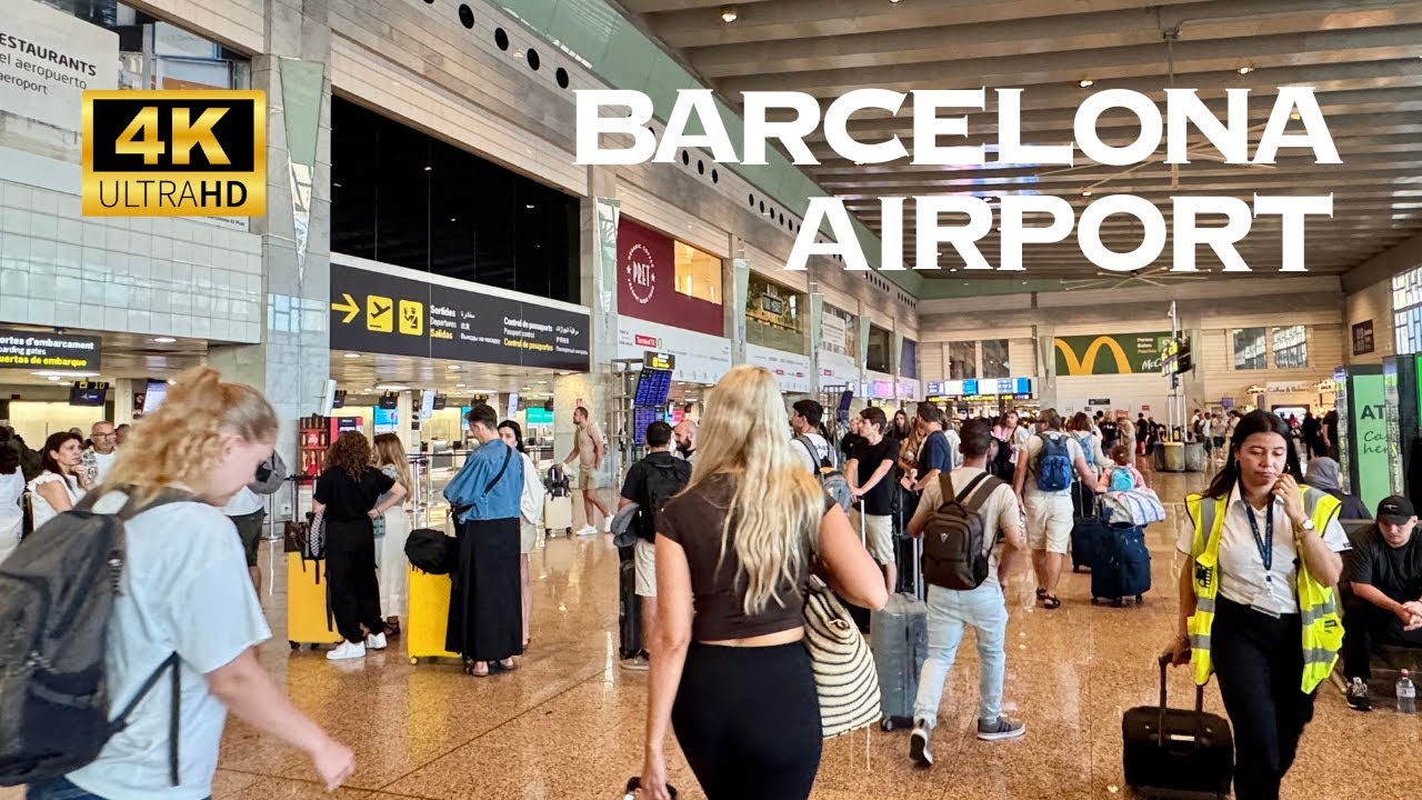 [4K] Josep Tarradellas Barcelona-El Prat Airport Spain 🇪🇸🐧 Walking Tour