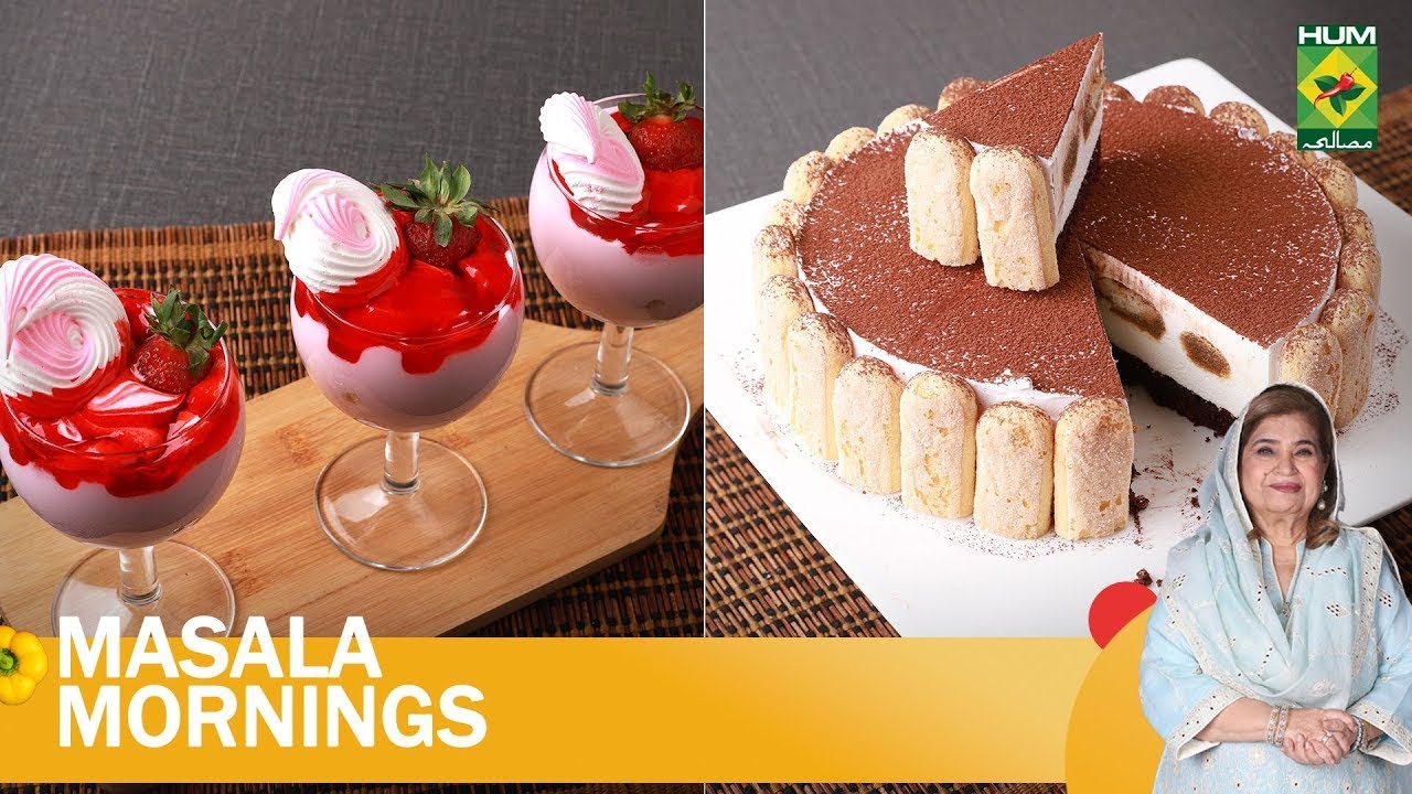 Tiramisu Cake & Strawberry Parfait | Masala Mornings | Chef Shireen Anwar | MasalaTv