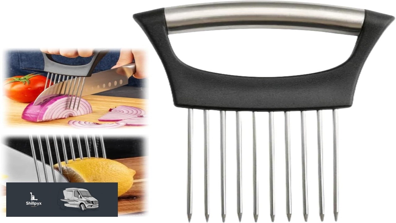 Stainless Steel Onion Slice Holder Lemon Slicer Vegetable Cutter Chopper Slicing Assistant