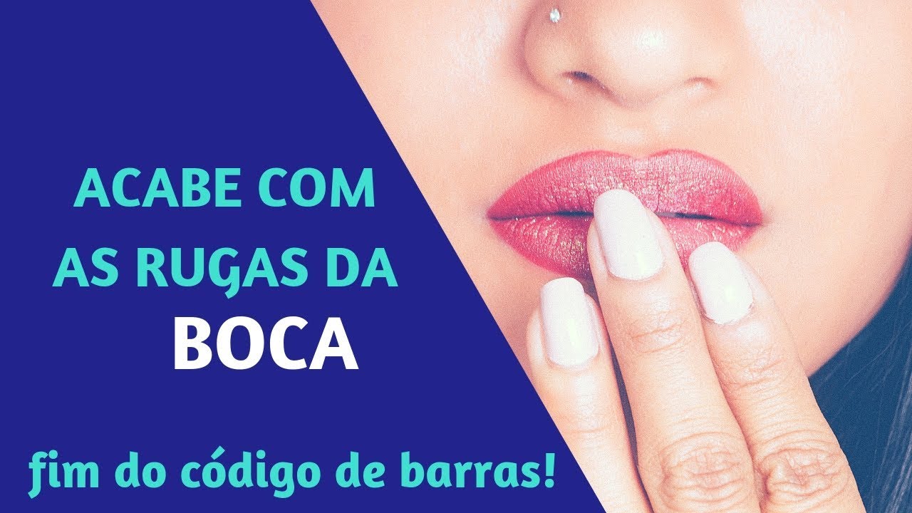 Como ACABAR com as RUGAS DA BOCA - Código de Barras em Casa!