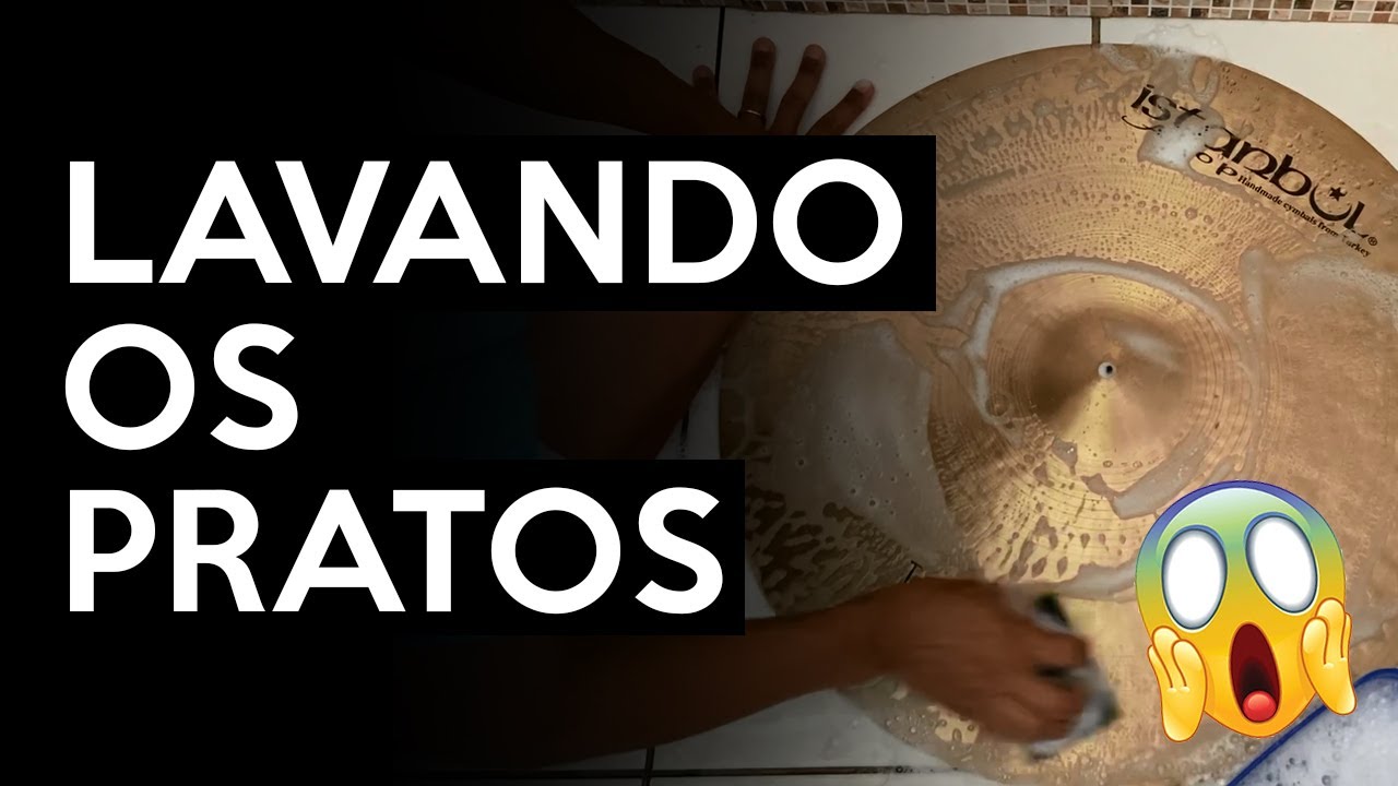Como limpar lavando os pratos da bateria | Tacando água!