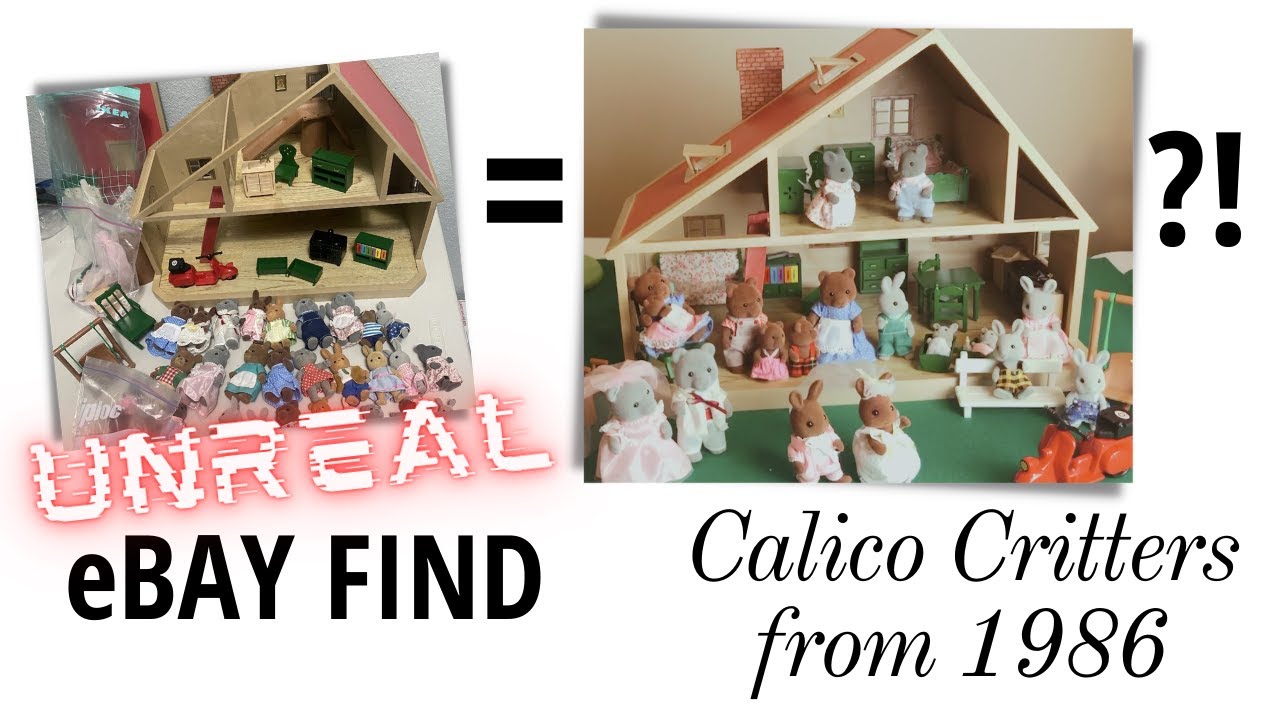 🥳 UNREAL Calico Critters score! 1986 House, families, Maple Town; PRISTINE vintage Sylvanians!
