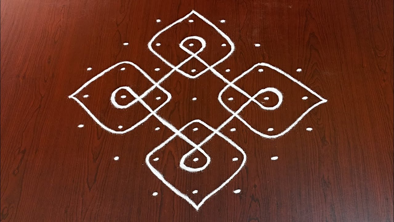 Easy 7dots daily sikku kolams/melikala muggulu/kambhi,neli kolam/daily chukkala muggulu#Nice Rangoli