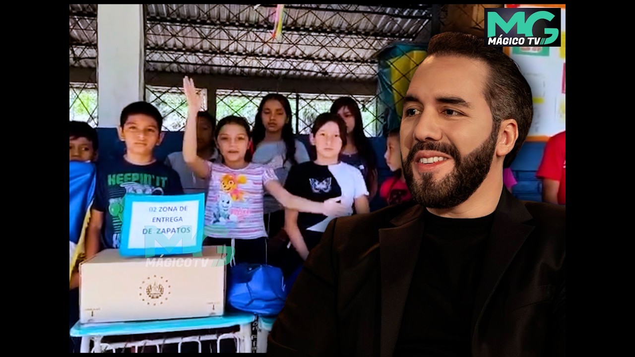 Estudiantes agradecen al Presidente Bukele y el reacciona.