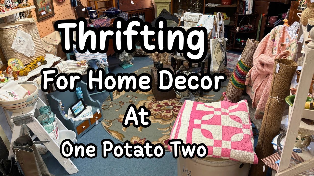 Thrifting for home decor at One Potato Two #antique #primitive #vintage #haul