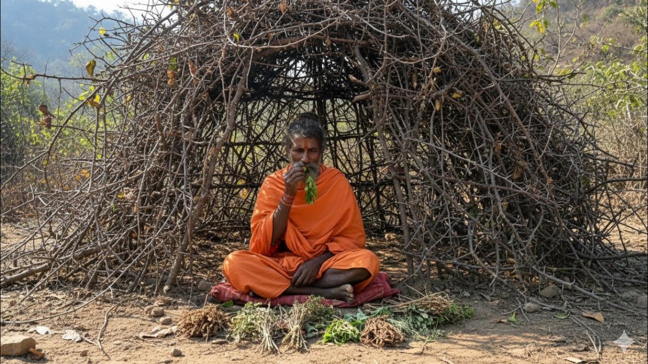 Chitrakoot चमत्कारी जड़ी बूटी खाकर सिद्ध वृद्ध संत की कठोर साधना