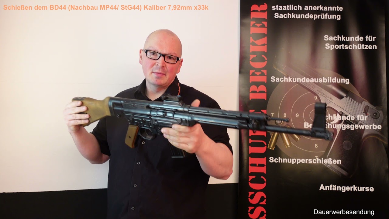 Schie&szlig;en mit BD44 ein Nachbau der MP44 StG 44 im Kaliber 7,92mm x 33k
