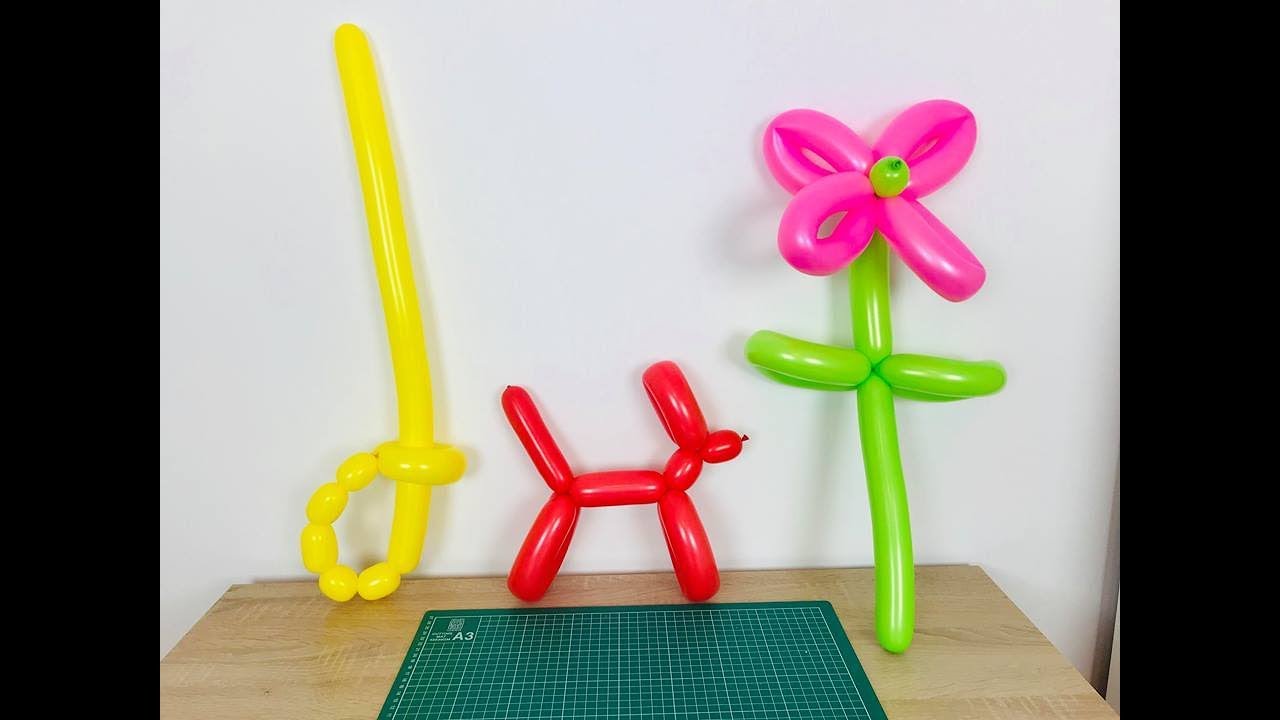 98. Cum sa faci figurine din baloane (sabie, catel si floare)