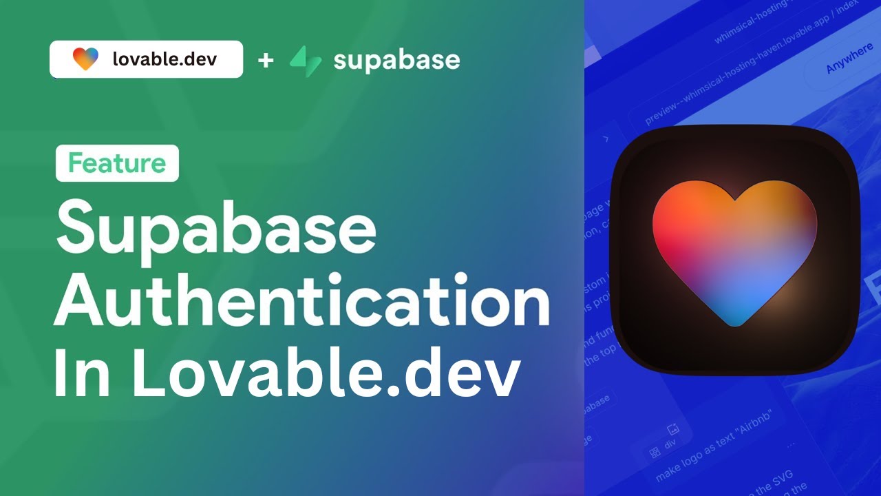Easiest way to add Supabase authentication in Lovable.dev!