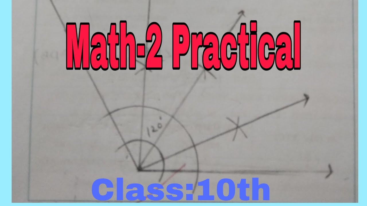 Practical ofTo draw an angle and divide it into four equal parts using compass and ruler.//Maths 2//
