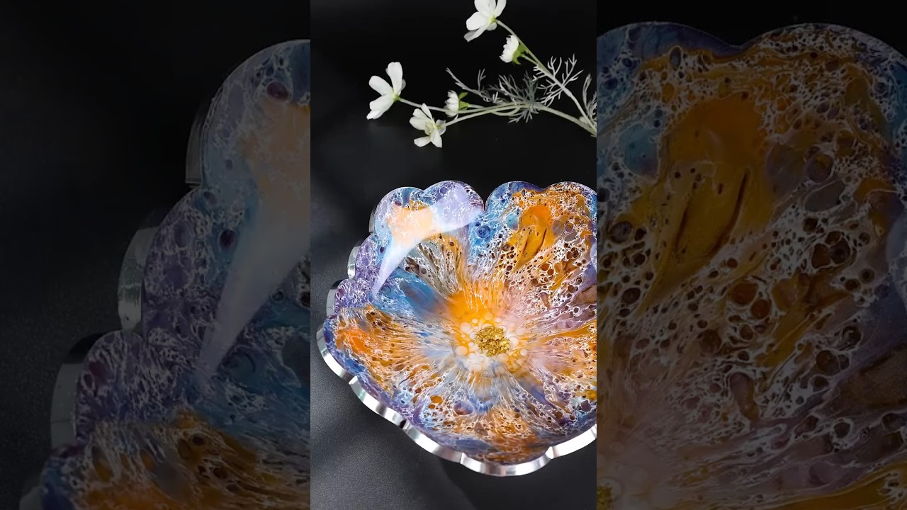 🌈 Watch this magical resin bloom come to life!