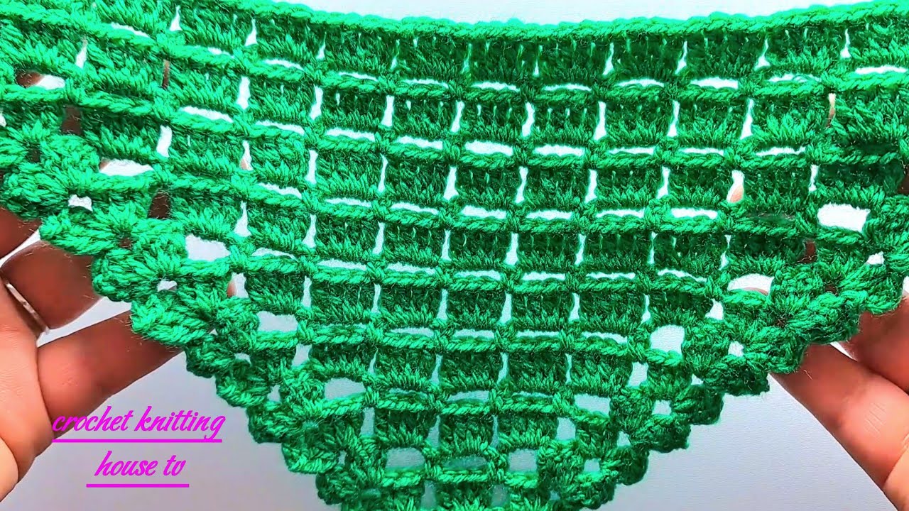 châle débutant au crochet élégant facile vous allez l'appliquer vite/châle triangle pour débutants