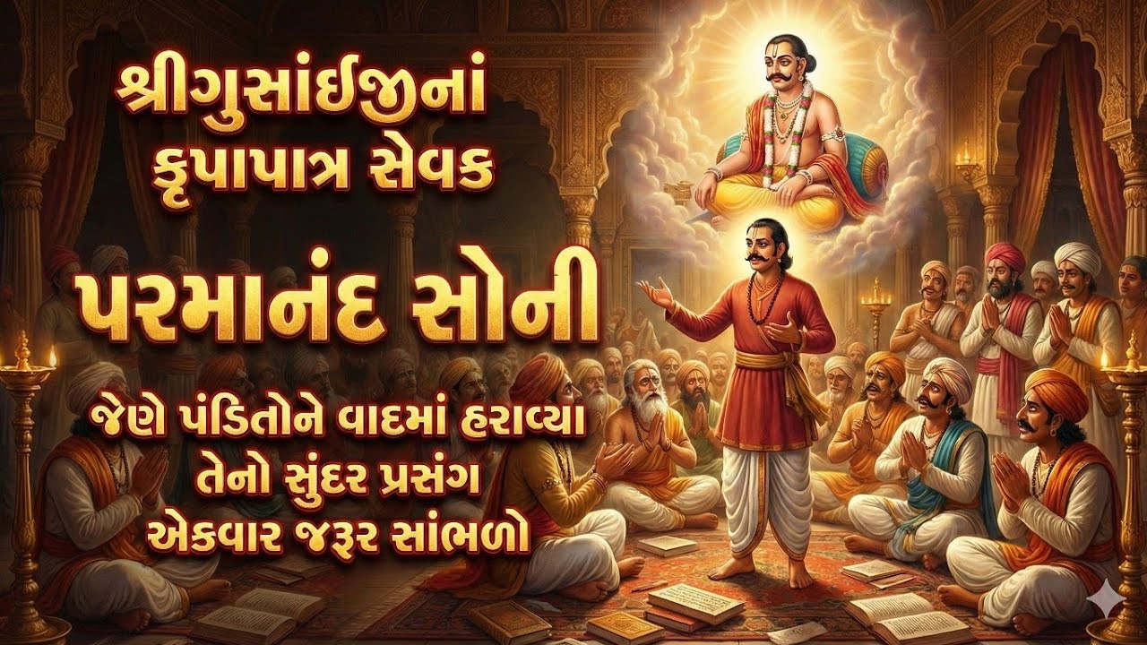 શ્રીગુસાંઈજીનાં કૃપાપાત્ર સેવક પરમાનંદ સોની જેણે પંડિતોને વાદમાં હરાવ્યા સુંદર પ્રસંગ જરૂર સાંભળો ||