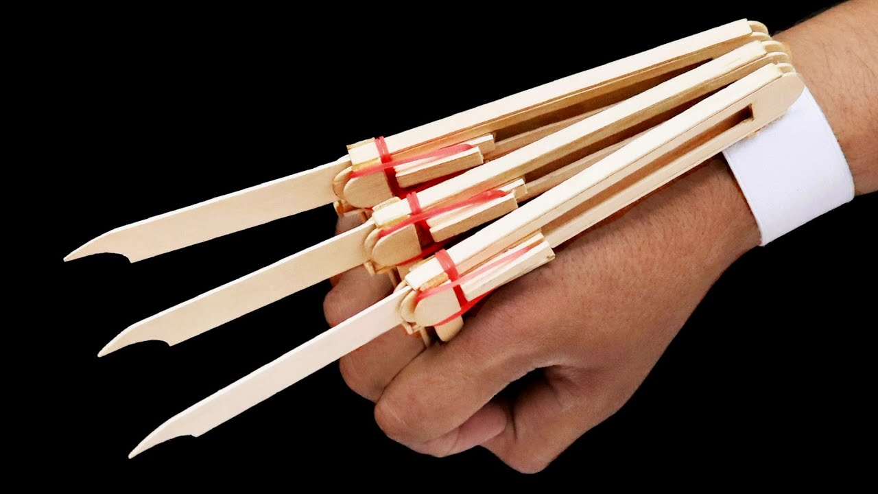 How to Make Automatic Claws From Popsicle Sticks