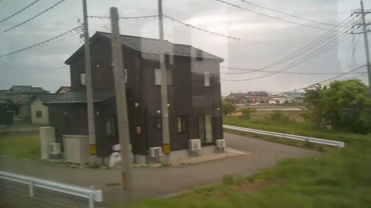 (右側車窓)IRいしかわ鉄道小松発普通金沢行き　小松→金沢