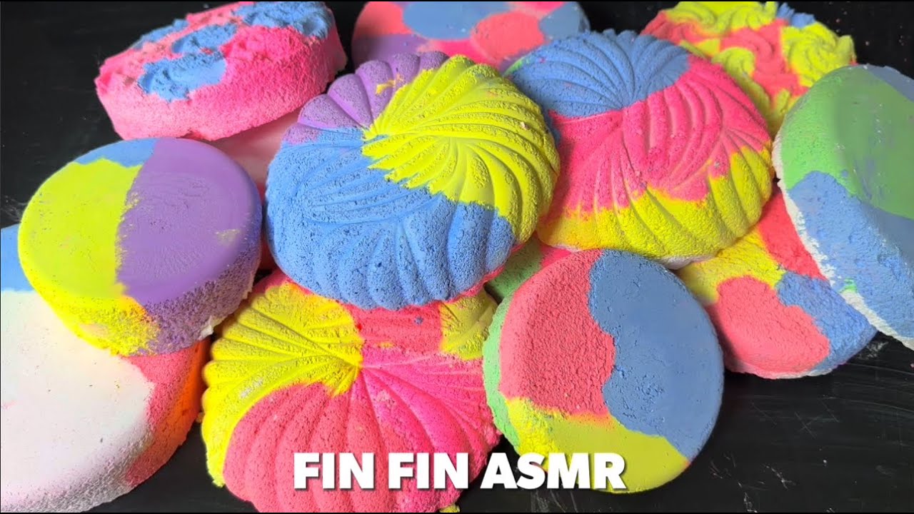 🎾ASMR | Neon Round Gym Chalk Crush🎾 #419