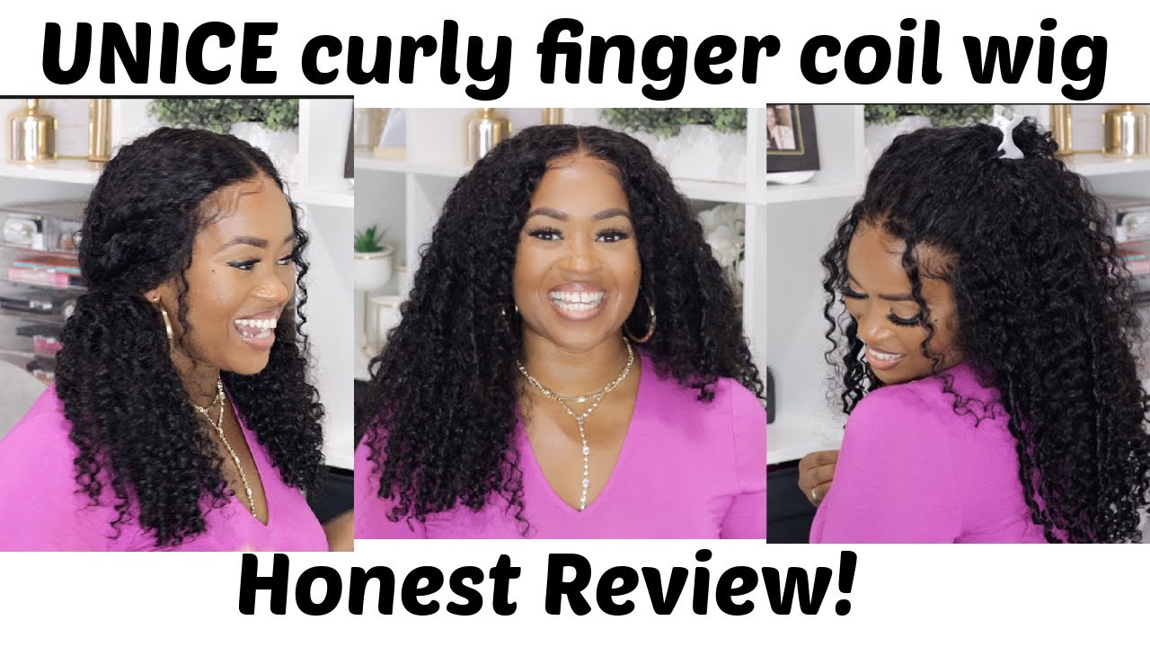 UNice Best Curly Finger Coil Ends Wig Install Honest Review Ft UNice Hair