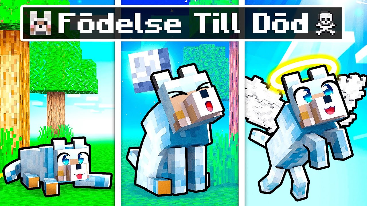 FÖDELSE Till DÖD Av En VARG i Minecraft! (SAGA)