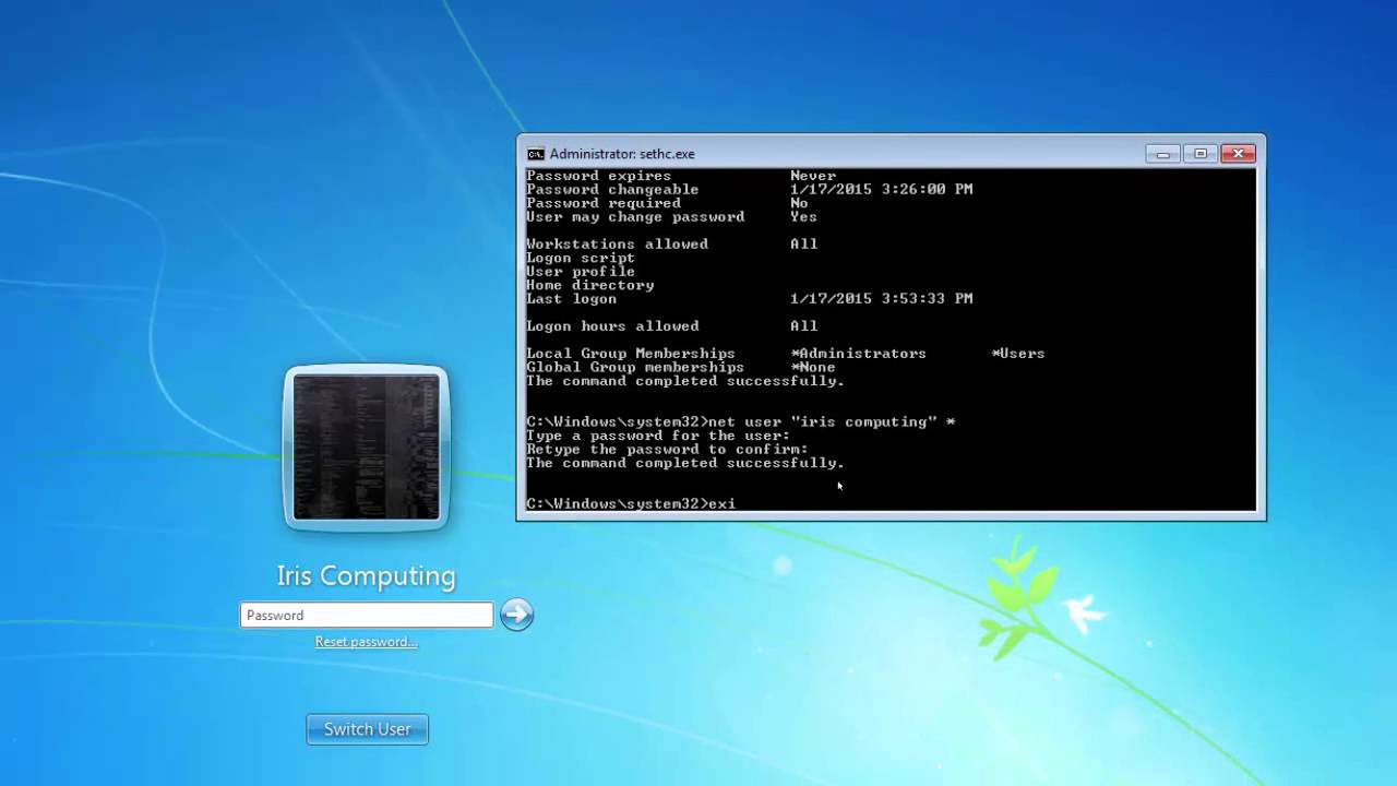 Удаление учетных записей Windows или изменение паролей администратора ПК с помощью командной стро...