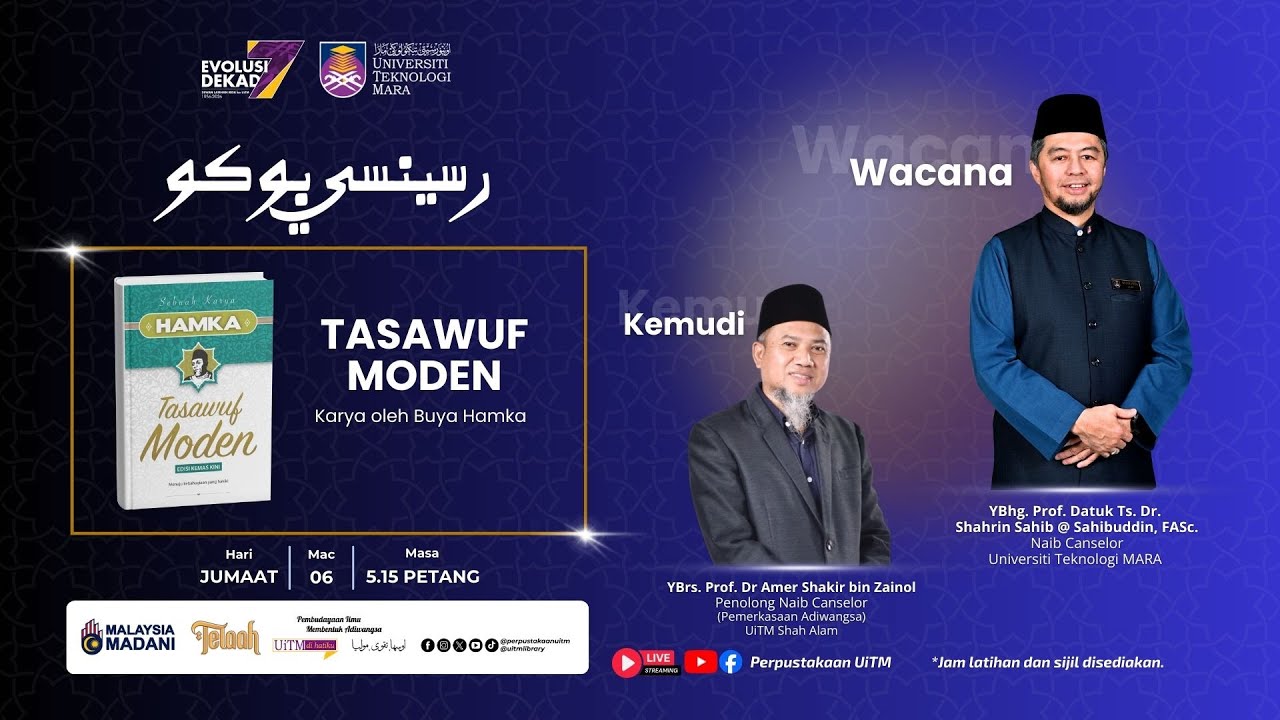 Siri Telaah Resensi Buku bersama YBhg. Professor Datuk Ts. Dr. Shahrin bin Sahib @ Sahibuddin, FASc