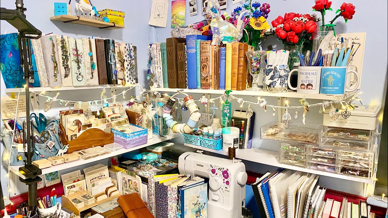 Reorganising my craft studio: New storage & organisation for junk journal supplies