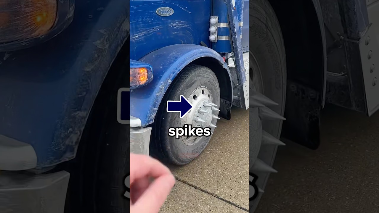 Why do Trucks Have Spikes on Their Wheels? 😳 