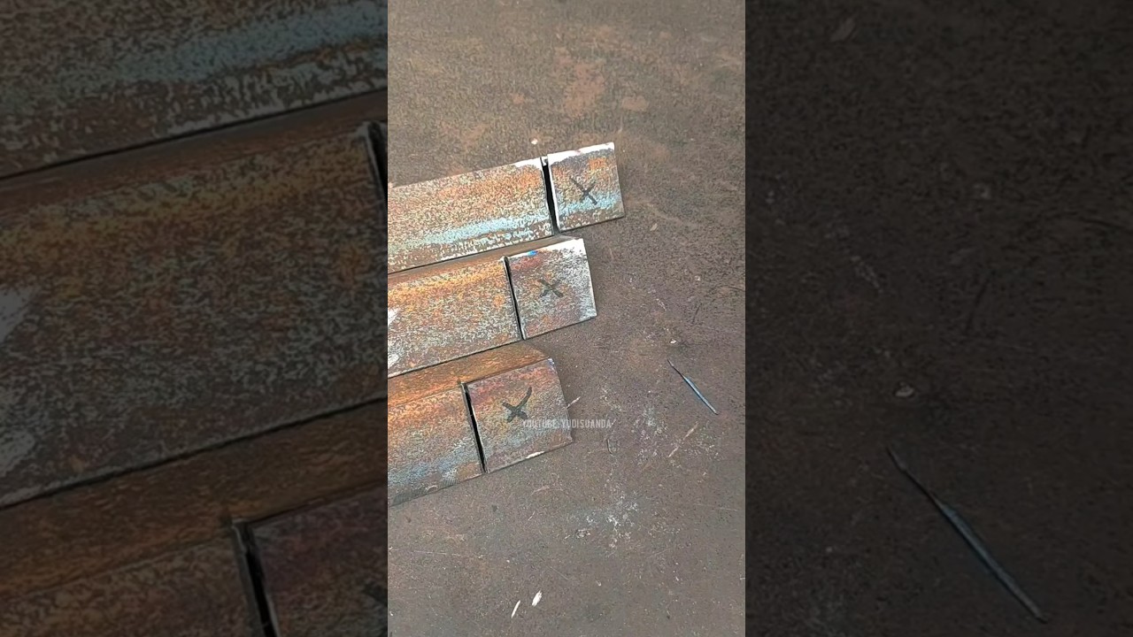 brilliant trick for fabricating thin L-shaped angle iron #welding #welder #fabrication #metalworking