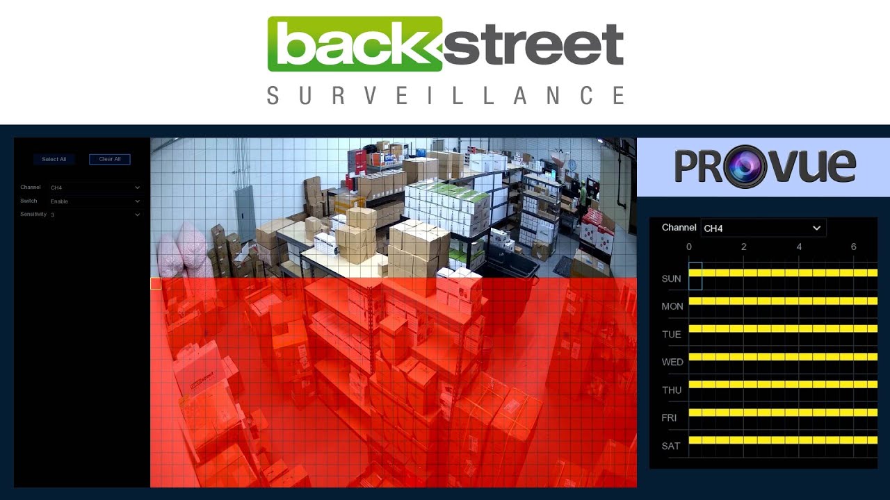 ProVue Video Surveillance System - Motion Activated Recording