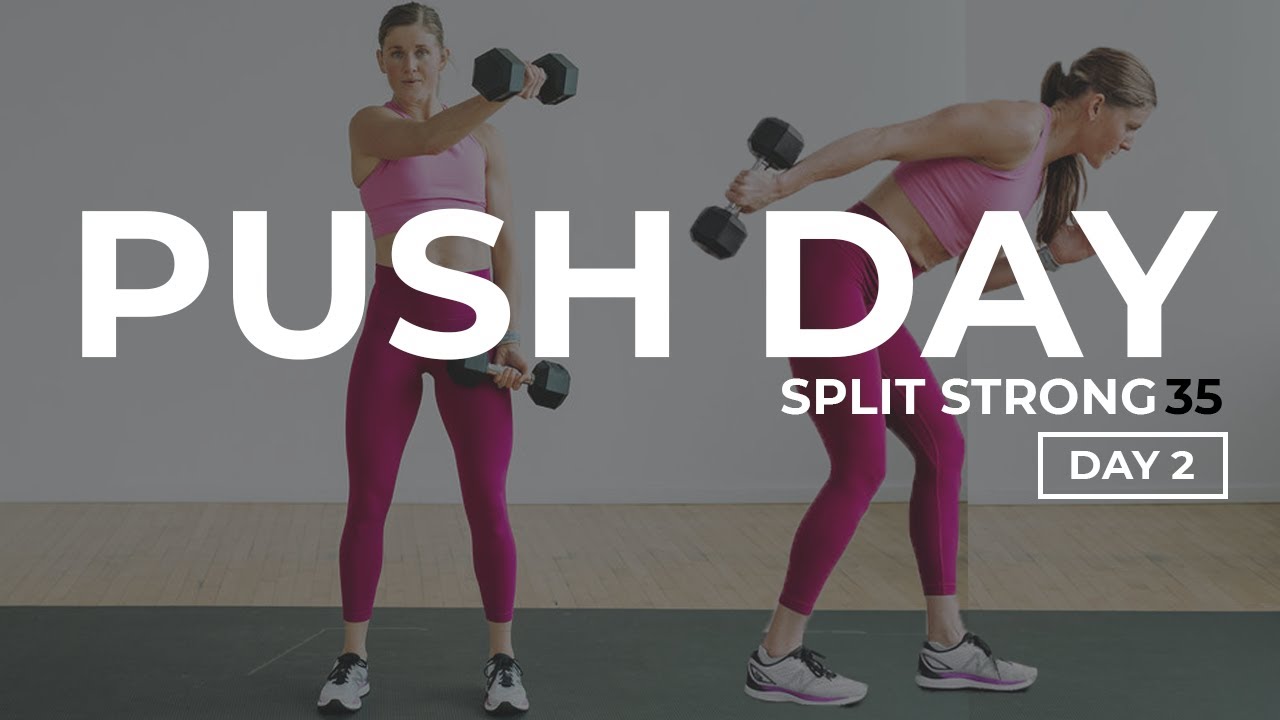 35-минутная тренировка PUSH (грудь + плечи + трицепсы + кардио) | SplitStrong 35, ДЕНЬ 2 🔥