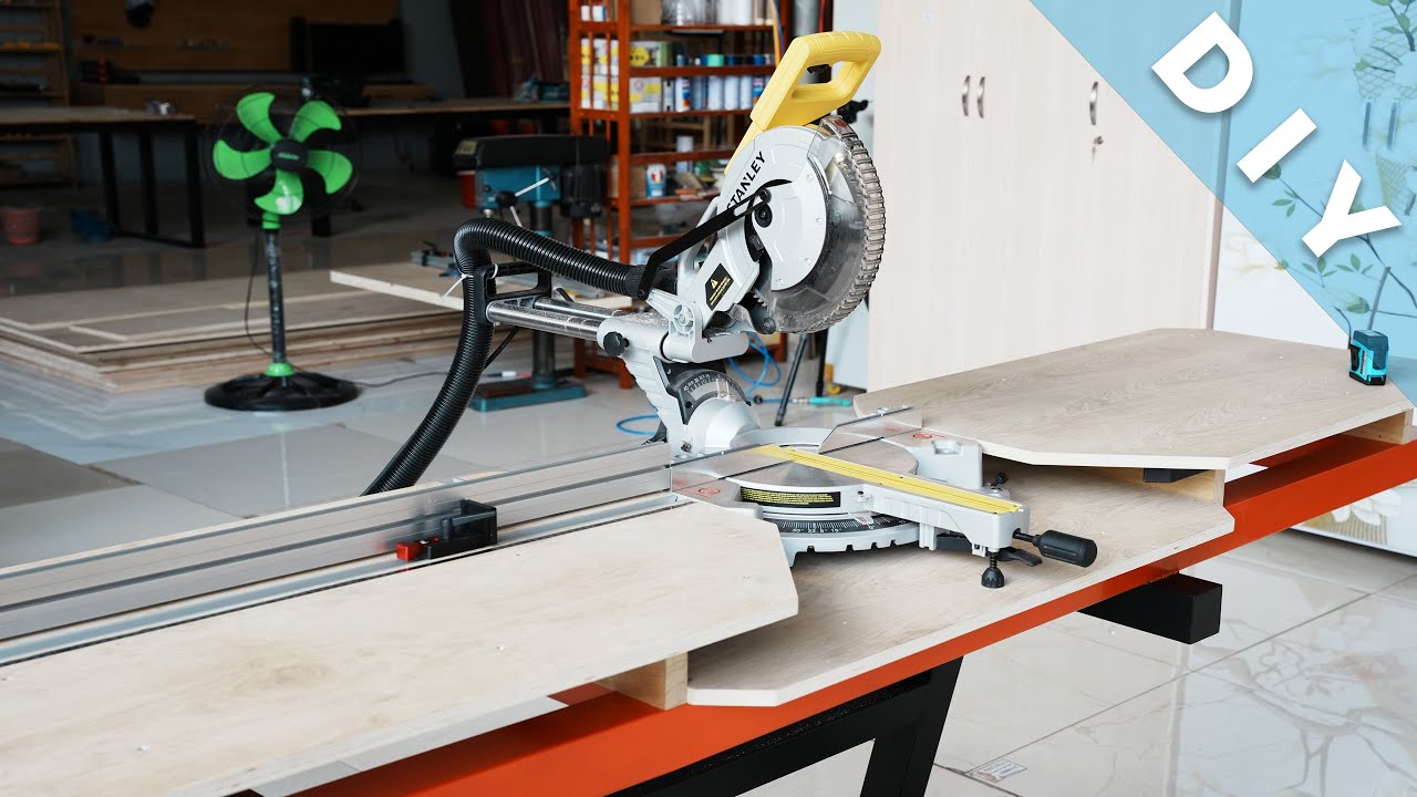 Building Miter Saw Station with Stanley SM18 / The simplest wood cutting station / DIY