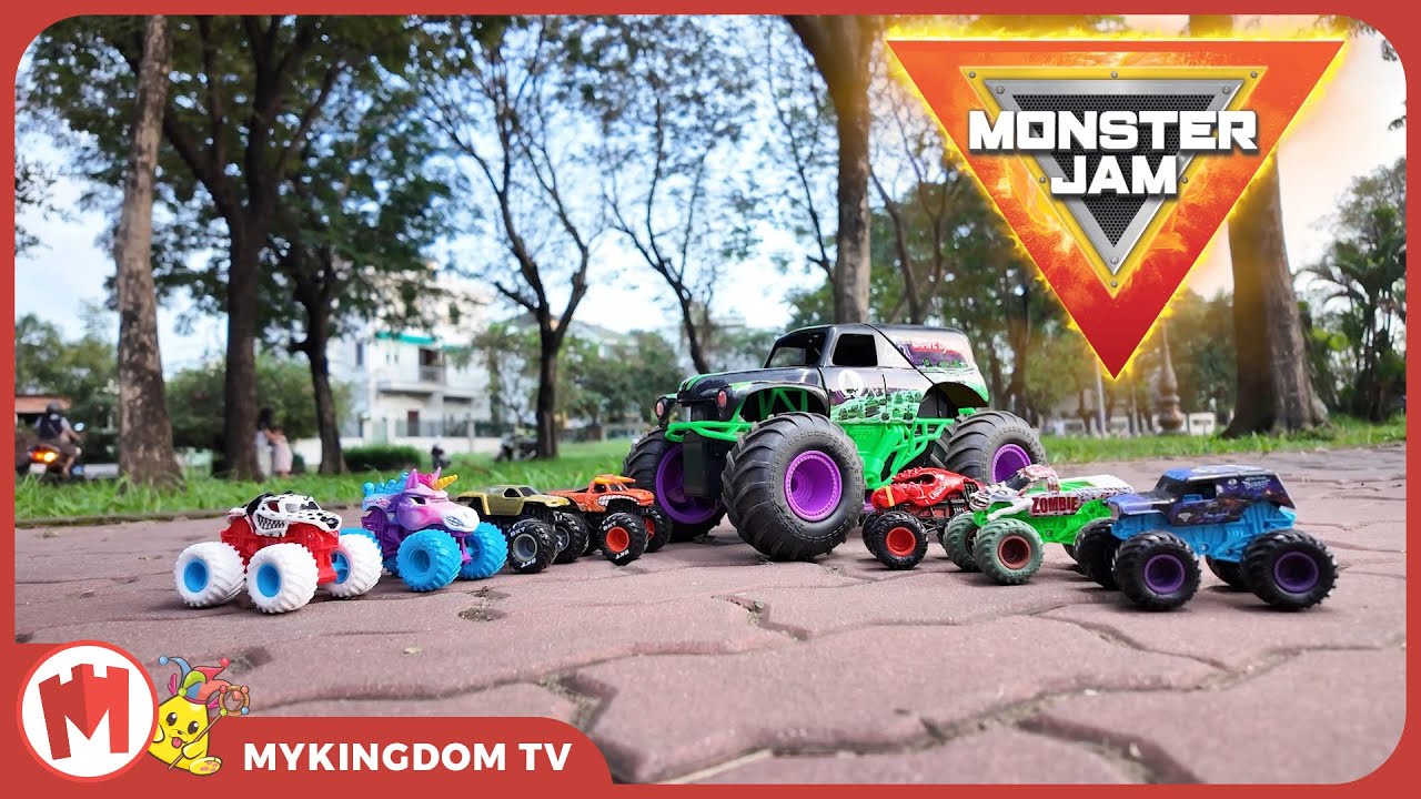 ĐẠI CHIẾN MONSTER JAM: GRAVE DIGGER T&Aacute;I SINH V&Agrave; BIỆT ĐỘI XE MINI 1:64 🏎️💥