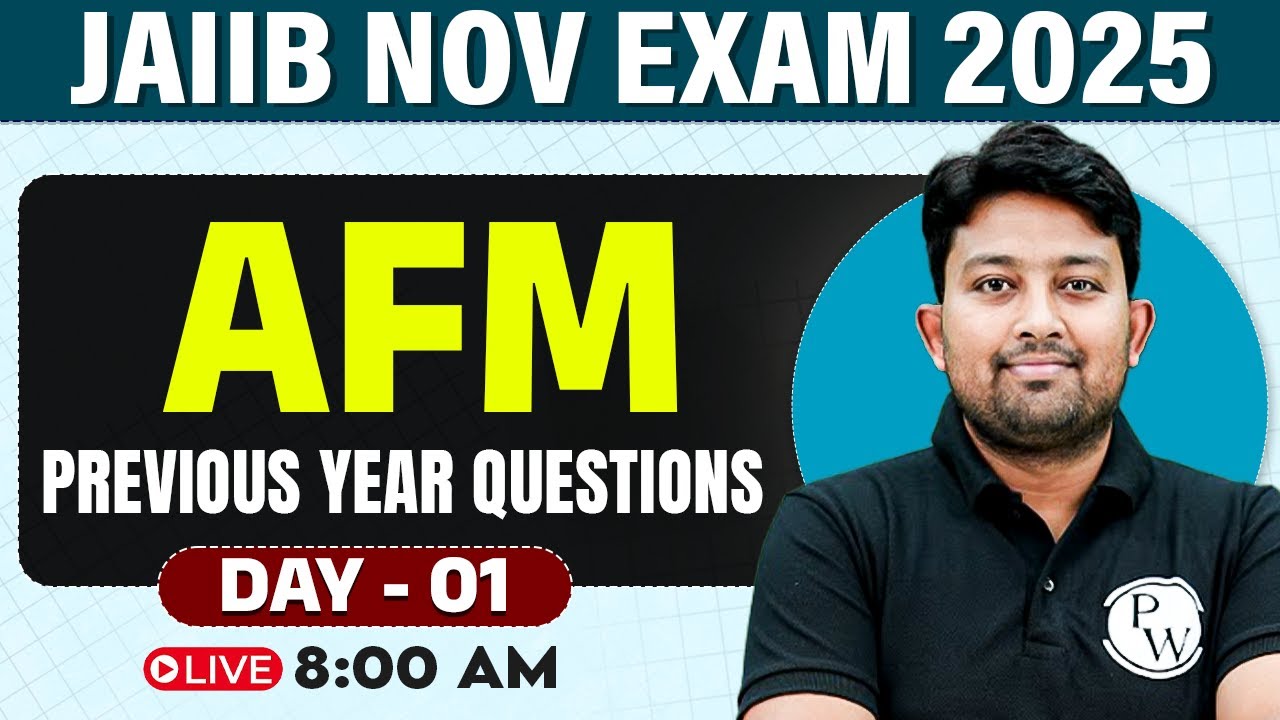 JAIIB Exam Preparation | JAIIB AFM Previous Year Questions -1 | AFM JAIIB 2025 | by Arvind Sir