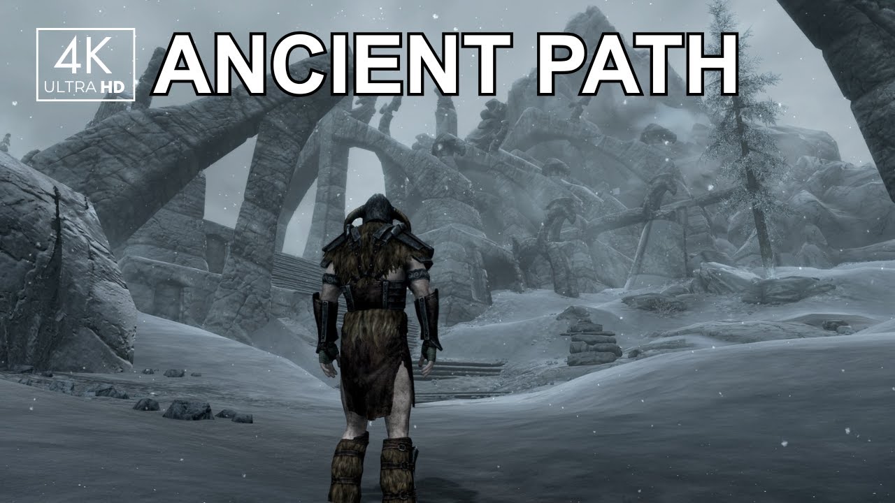 Walking to Bleak Falls Barrow | Skyrim Music & Ambience