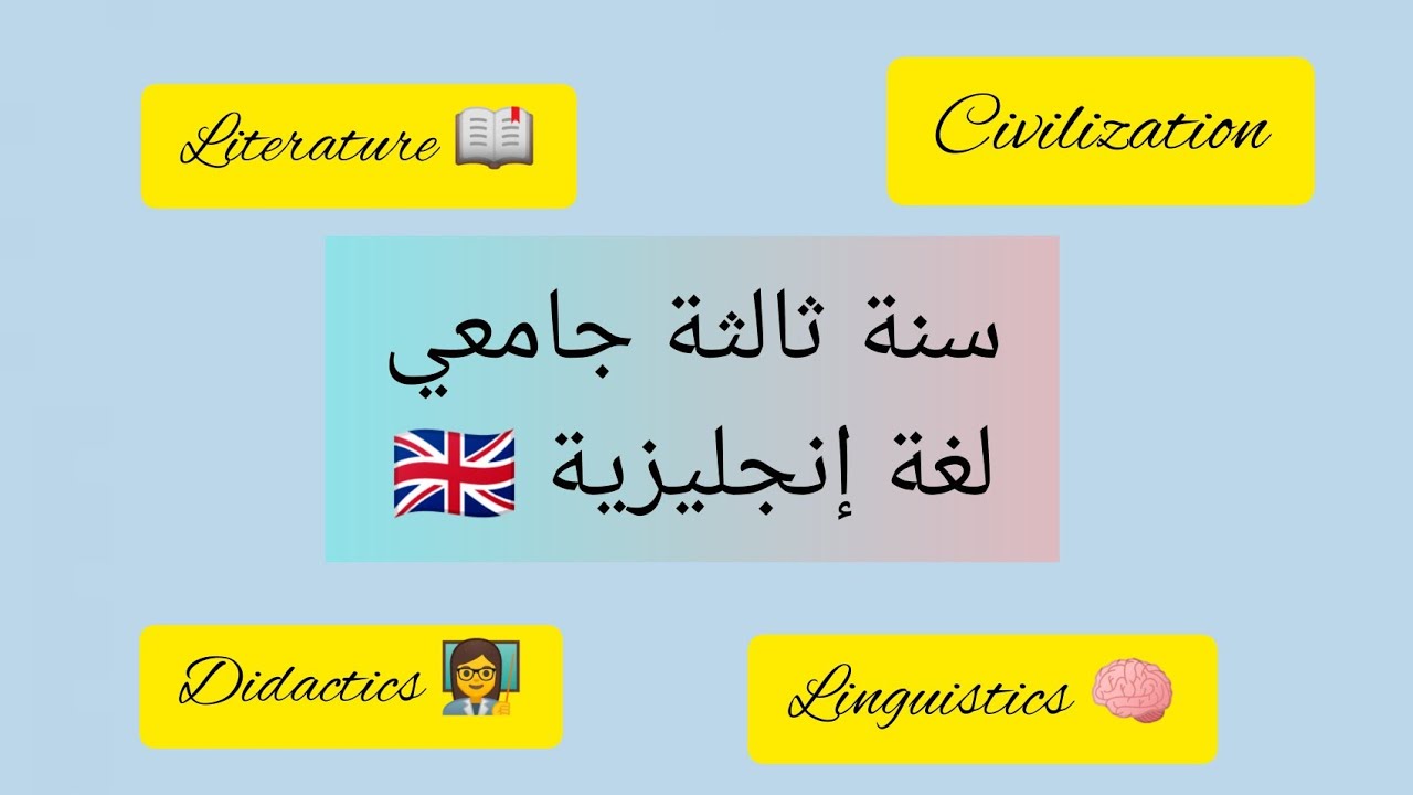 كل ما يخص السنة الثالثة جامعي لغة إنجليزية 🇬🇧