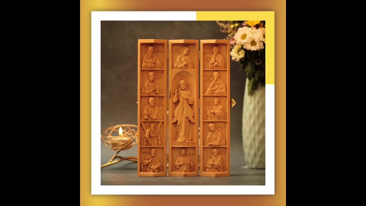 Jesus Christ and the Twelve Apostles, Handmade Prayer Altar, Catholic Home Altar, Handmade Home D...