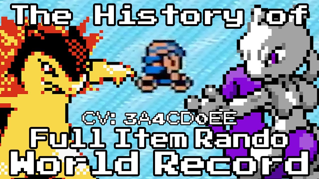 The History of Pokémon Full Item Randomizer World Record... (scouted seed 3a4cd0ee )