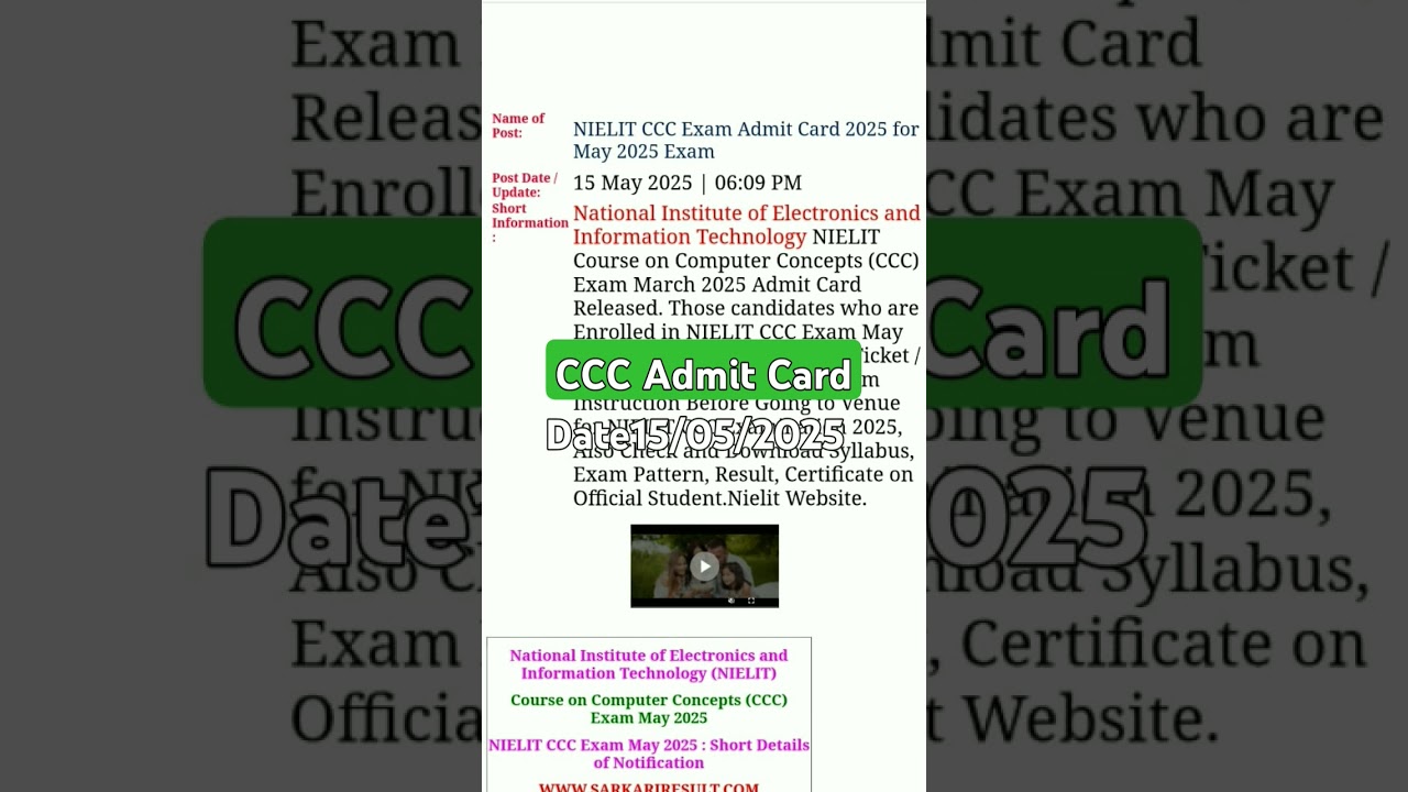 CCC may exam ##Admit Card ##CCC may exam ##Admit Card ##CCC may exam ##Admit Card ##