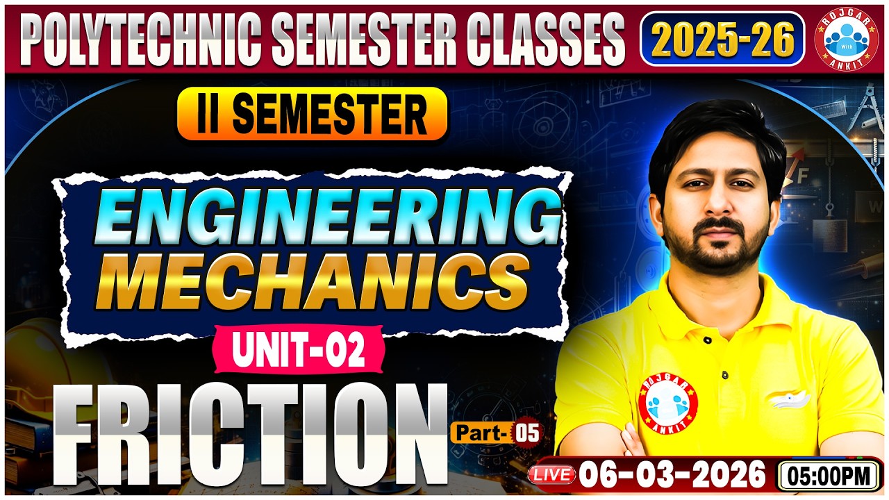 UP Polytechnic Engineering Mechanisc | Friction | Polytechnic 2nd Sem Engineering Class
