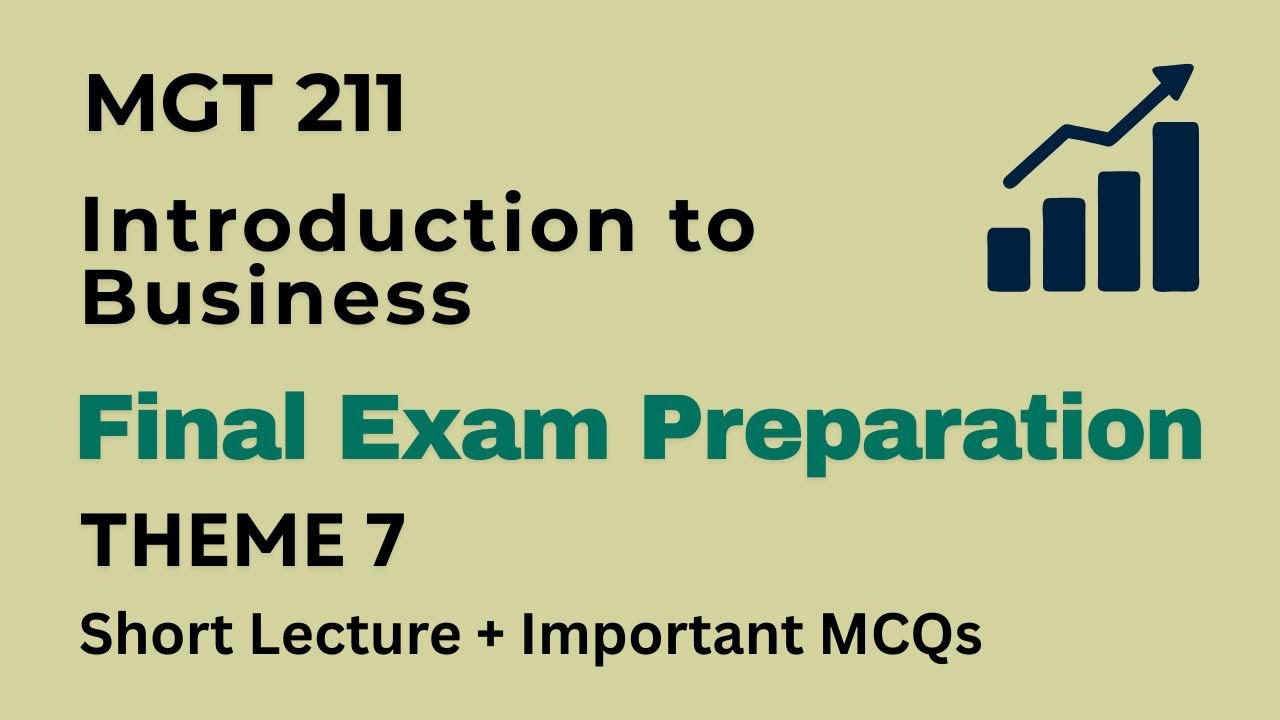 MGT 211 - Introduction to Business | Theme 7 | Final Term Preparation | Short Lecture