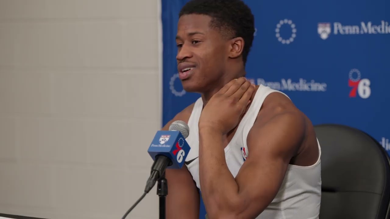 Sixers VJ Edgecombe Repeats Himself Extensively | We Miss Joel Embiid It&rsquo;s That Simple 