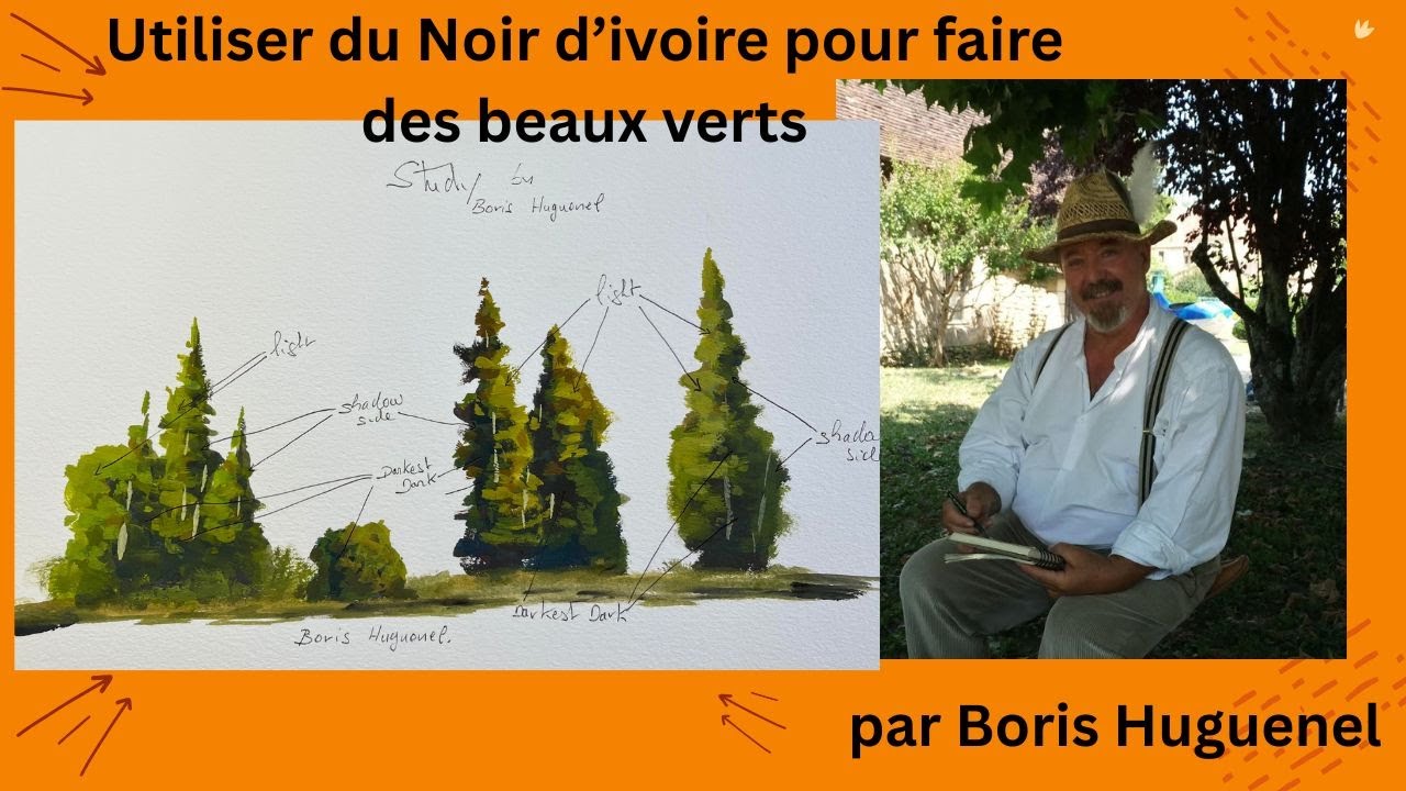 Comment utiliser le noir d'ivoire pour faire de beau vert naturels.