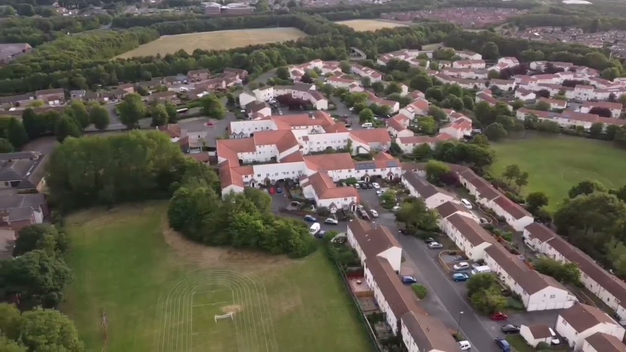fatfield Riverside and surrounding area Washington drone view