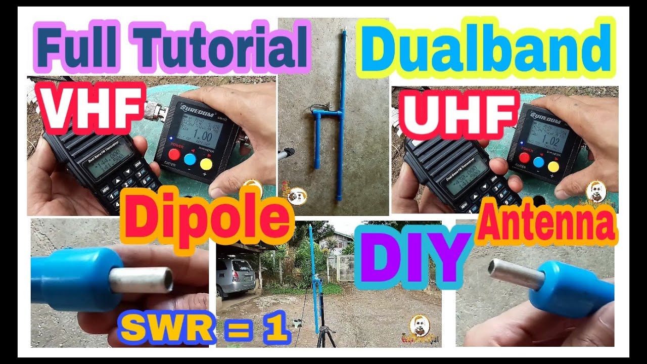 DIY | Cannon Bazooka DIPOLE Antenna | Dualband | VHF/UHF | SWR=1 | Full Tutorial